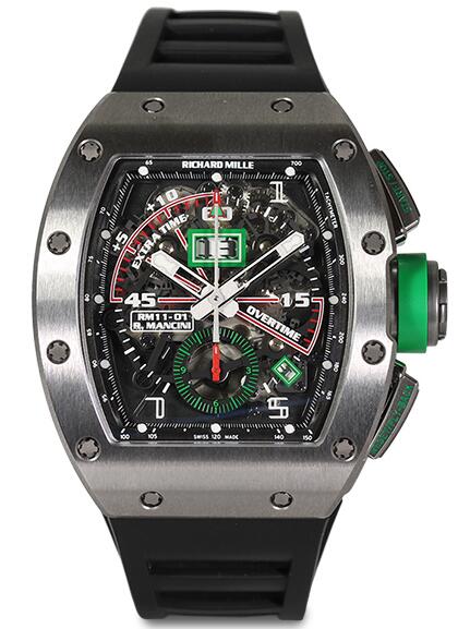 Richard Mille Replica Watch RM 011 Roberto Mancini Titanium Flyback Chronograph